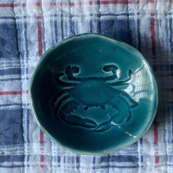 Kinnakeet Clay Other - HandMade Pottery Crabby Catch-all, Made on OBX, Ring Holder, OBX Wedding Favor
